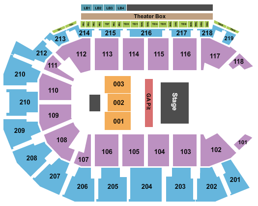 Summit Arena at The Monument Endstage GA Pit Seating Chart