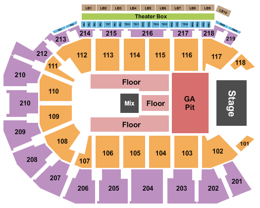 Summit Arena at The Monument Seating Chart