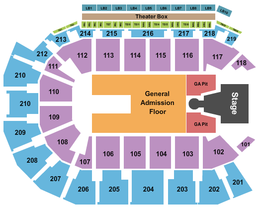 Summit Arena at The Monument Morgan Wallen Seating Chart