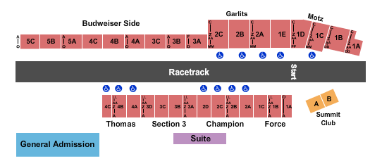 seating chart for Summit Motorsports Park - Racetrack RW - eventticketscenter.com