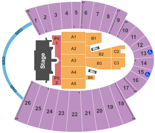 Sun Bowl Stadium Guns N Roses Seating Chart