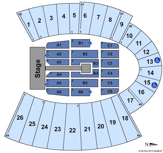 Sun Bowl Stadium One Direction Seating Chart
