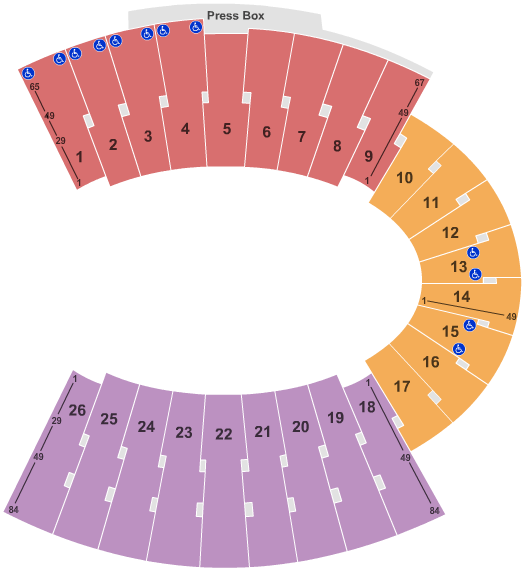 Sun Bowl Stadium Open Floor Seating Chart