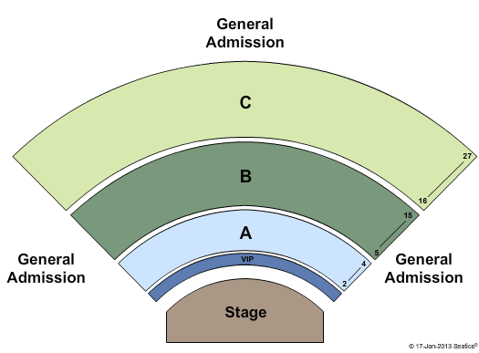 Sunset Cove Amphitheater End Stage Seating Chart