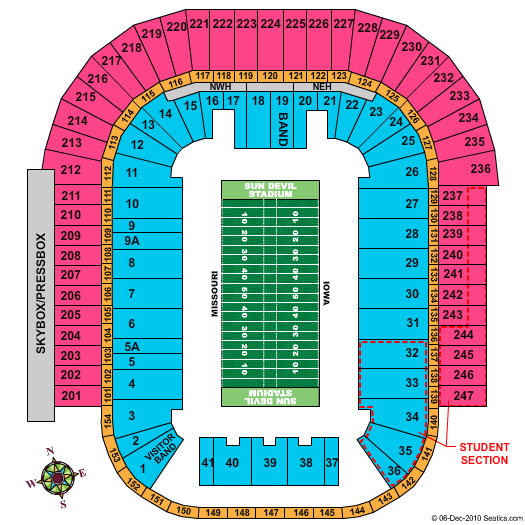 Mountain America Stadium Insight Bowl Seating Chart