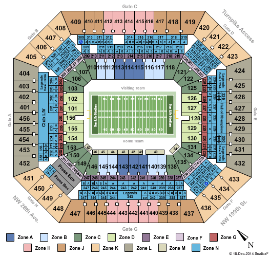 Hard Rock Stadium Orange Bowl Int Zone Seating Chart