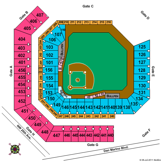 Hard Rock Stadium Baseball Seating Chart