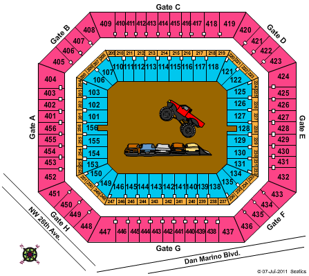 Hard Rock Stadium Monster Jam Seating Chart