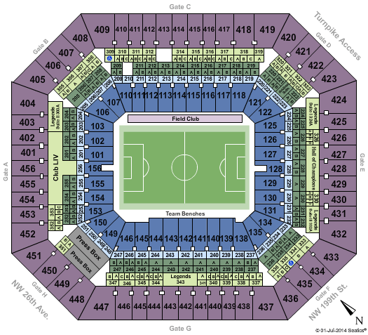 Hard Rock Stadium Soccer 2 Seating Chart