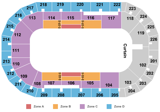 Cure Insurance Arena Circus - IntZone Seating Chart