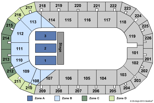 Cure Insurance Arena Disney Live - Zone Seating Chart