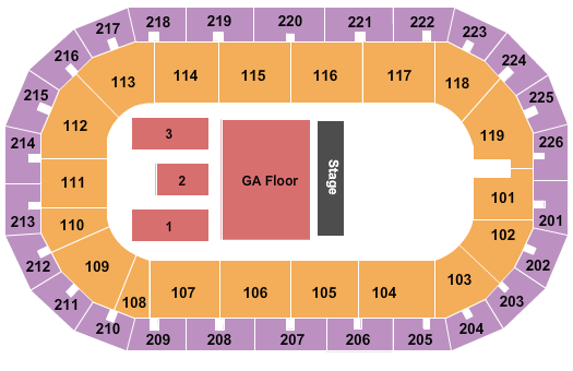 Cure Insurance Arena Justin Moore Seating Chart