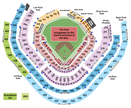 Truist Park Generic Field Seating Chart