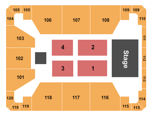 Germain Arena Seating Chart End Stage
