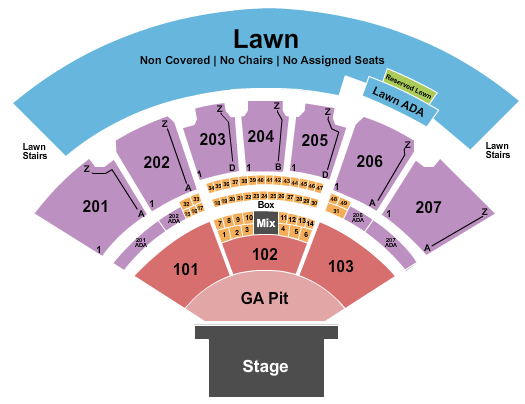 RV Inn Style Resorts Amphitheater Endstage GA Pit Seating Chart