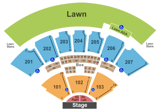 seating chart for RV Inn Style Resorts Amphitheater End Stage Pit - eventticketscenter.com