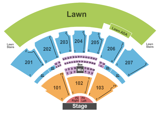 RV Inn Style Resorts Amphitheater End Stage Pit Seating Chart