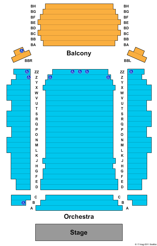 Sunset Center Endstage-ZP Seating Chart