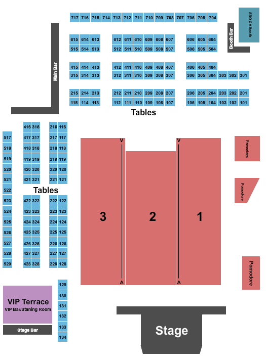 Surf Ballroom Endstage 2 Seating Chart