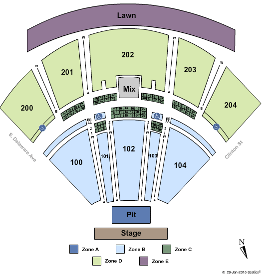 Freedom Mortgage Pavilion End Stage Zone Seating Chart