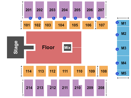 Dacotah Bank Center End Stage GA Floor Seating Chart