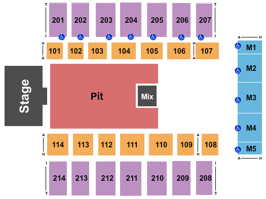 Dacotah Bank Center Endstage Pit Seating Chart