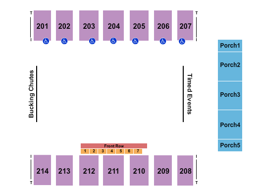 Dacotah Bank Center SDSU Rodeo Seating Chart