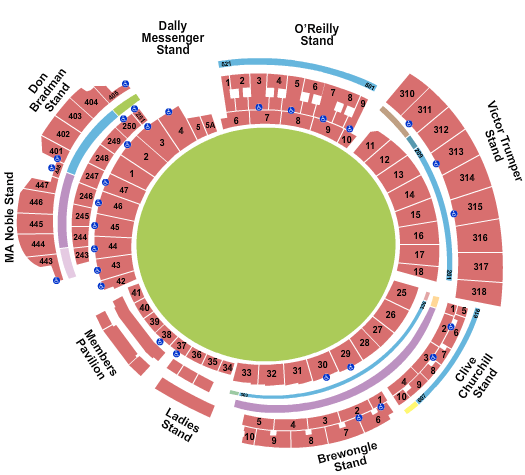 Sydney Cricket Grounds Cricket Seating Chart