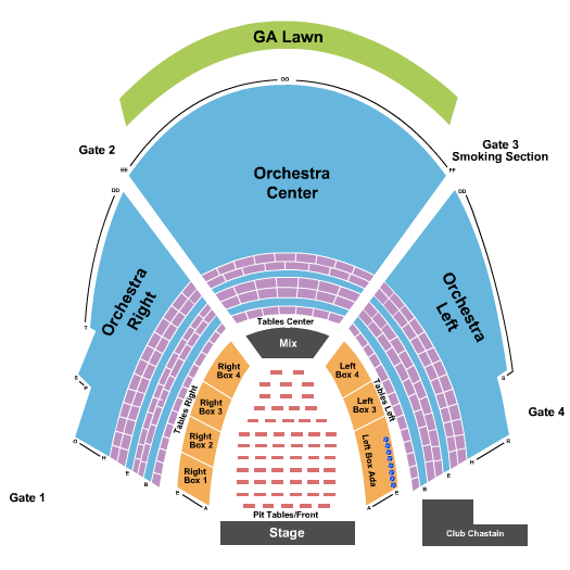 Synovus Bank Amphitheater at Chastain Park seating chart