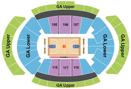 T-Mobile Center Basketball GA Seating Chart