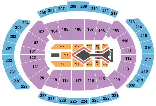 seating chart for T-Mobile Center - Blake Shelton 2 - eventticketscenter.com