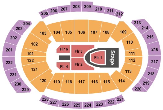 seating chart for T-Mobile Center - For King and Country 2 - eventticketscenter.com
