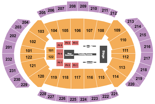T-Mobile Center Gold Over America Tour Seating Chart