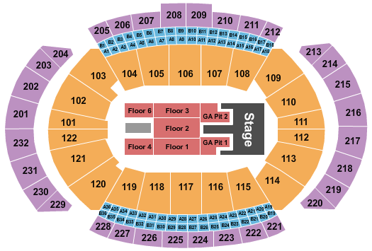 T-Mobile Center Kane Brown Seating Chart