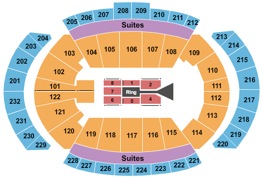 T-Mobile Center WWE 2 Seating Chart
