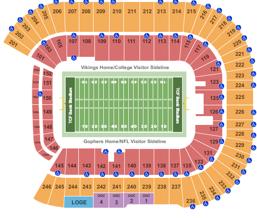 Gopher Football Seating Chart