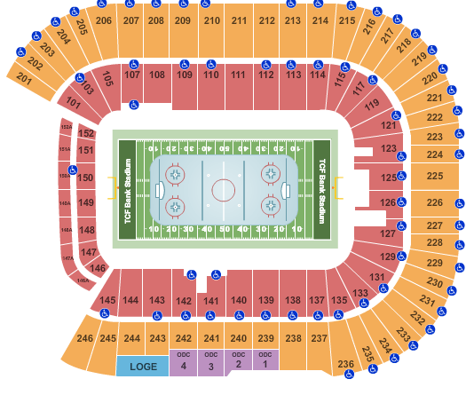 Huntington Bank Stadium Hockey Seating Chart