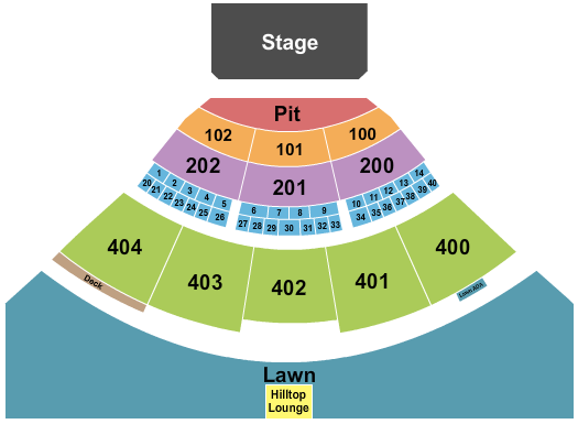 Everwise Amphitheater at White River State Park Endstage GA Pit Seating Chart