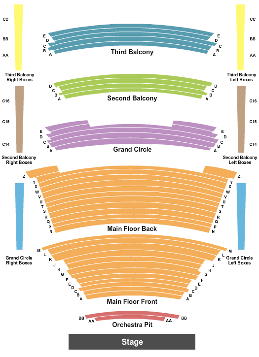 seating chart for TCU Place - End Stage - eventticketscenter.com