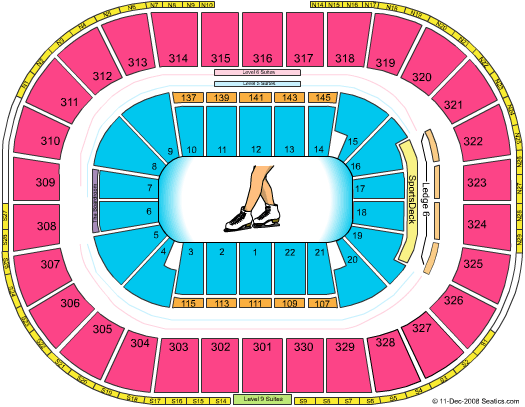 TD Garden Smuckers On Ice Seating Chart