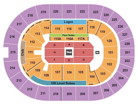 TD Coliseum Center Stage 1 Seating Chart