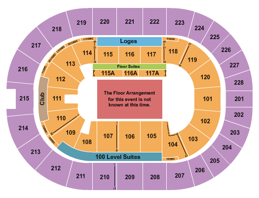 TD Coliseum Generic Floor Seating Chart