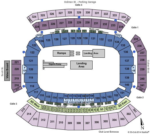 TDECU Stadium Nitro Circus Seating Chart