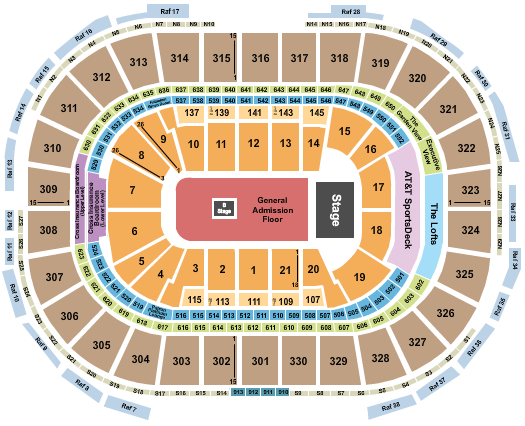 seating chart for TD Garden - 21 Pilots - eventticketscenter.com