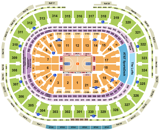 seating chart for TD Garden - Basketball RO - eventticketscenter.com