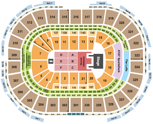 seating chart for TD Garden - Blink 182 - eventticketscenter.com