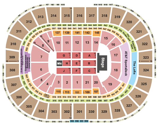 Jingle Ball Seating Chart Wells Fargo