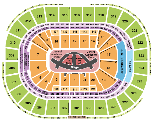 Carrie Underwood Seating Chart Interactive Seating Chart Seat