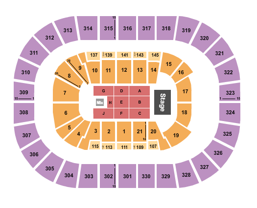TD Garden End Stage 2 Seating Chart
