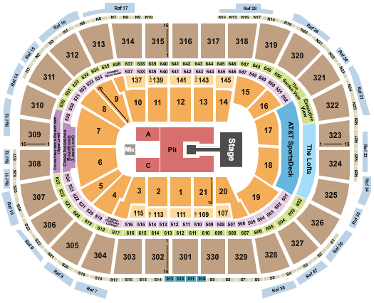 TD Garden Endstage Pit Seating Chart